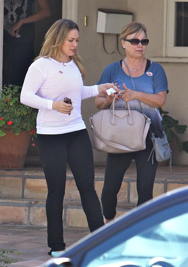 Hilary Duff voting in LA 11/6/12