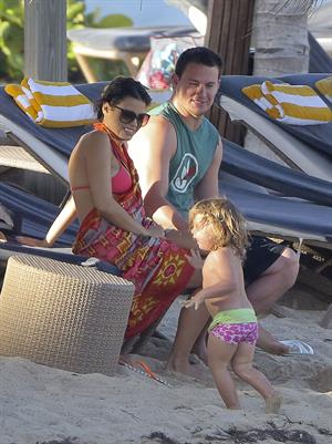 Jenna Dewan-Tatum - at the beach in St Barts 12/31/12  