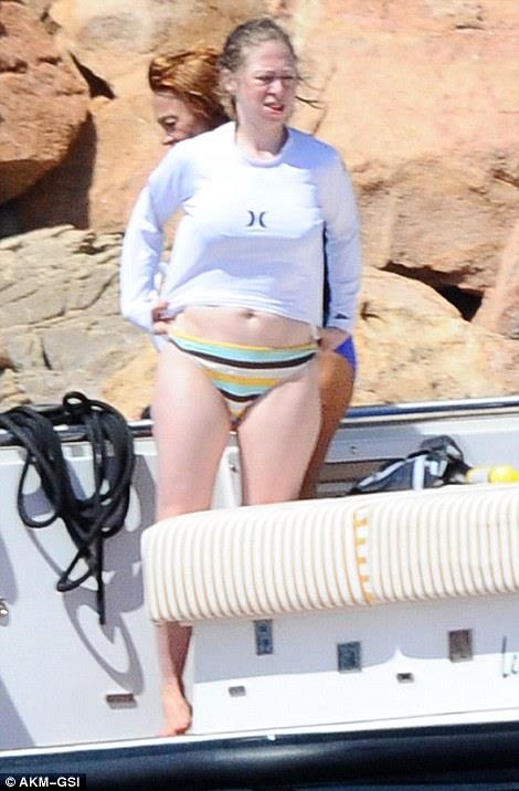 Chelsea Clinton in a bikini