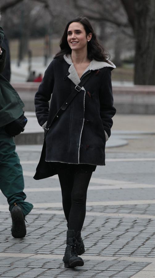 Jennifer Connelly on the set of  Winter's Tale  in New York 1/14/13 