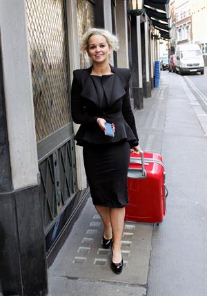 Jennifer Ellison walking through Covent Garden on March 21, 2012