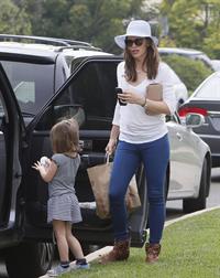 Jennifer Garner Takes daughter Seraphina Affleck to private party in Brentwood (April 28, 2013) 
