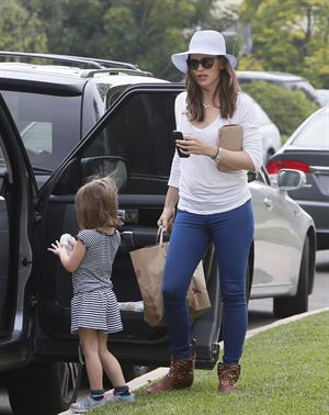 Jennifer Garner Takes daughter Seraphina Affleck to private party in Brentwood (April 28, 2013) 
