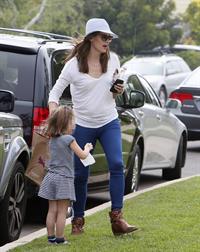 Jennifer Garner Takes daughter Seraphina Affleck to private party in Brentwood (April 28, 2013) 