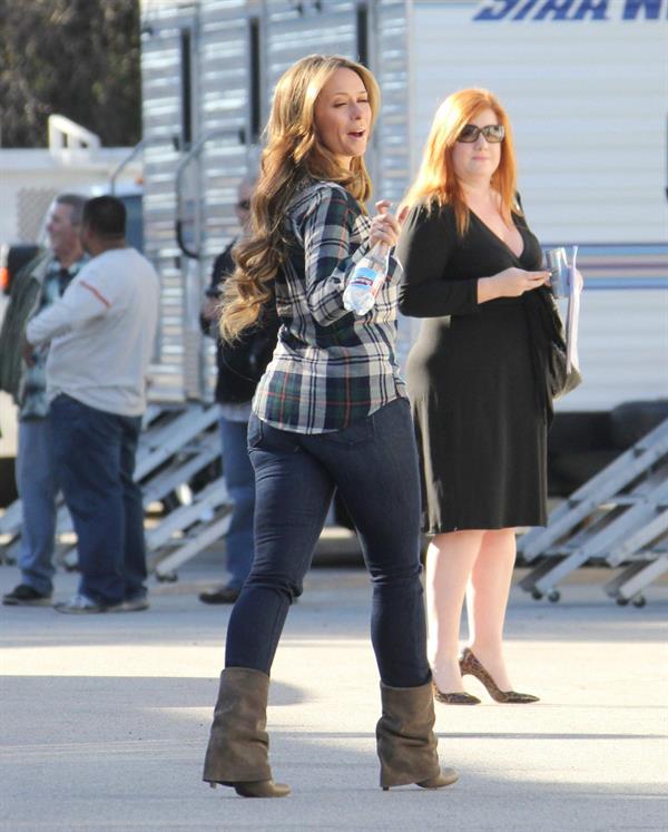 Jennifer Love Hewitt on the set of The Client List in Sherman Oaks February 1, 2013 