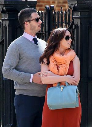 Jennifer Love Hewitt and Brian Hallisy attended a wedding together for one of Jen's friends April 27, 2013 