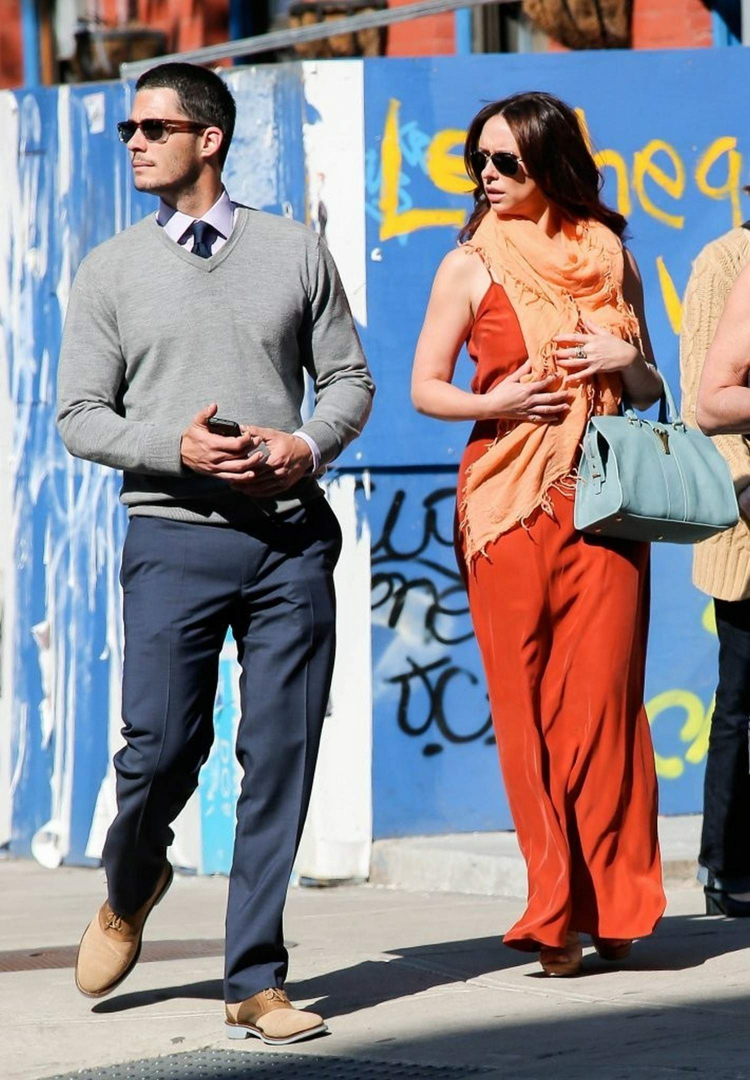 Jennifer Love Hewitt and Brian Hallisy attended a wedding together for one of Jen's friends April 27, 2013 