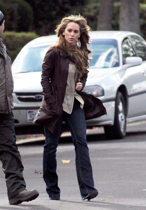 Jennifer Love Hewitt Pictures Jennifer Love Hewitt filming The Client List and really getting into character in between takes. January 10, 2013