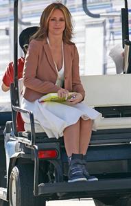 Jennifer Love Hewitt on the set of The Client List in Sherman Oaks February 1, 2013 