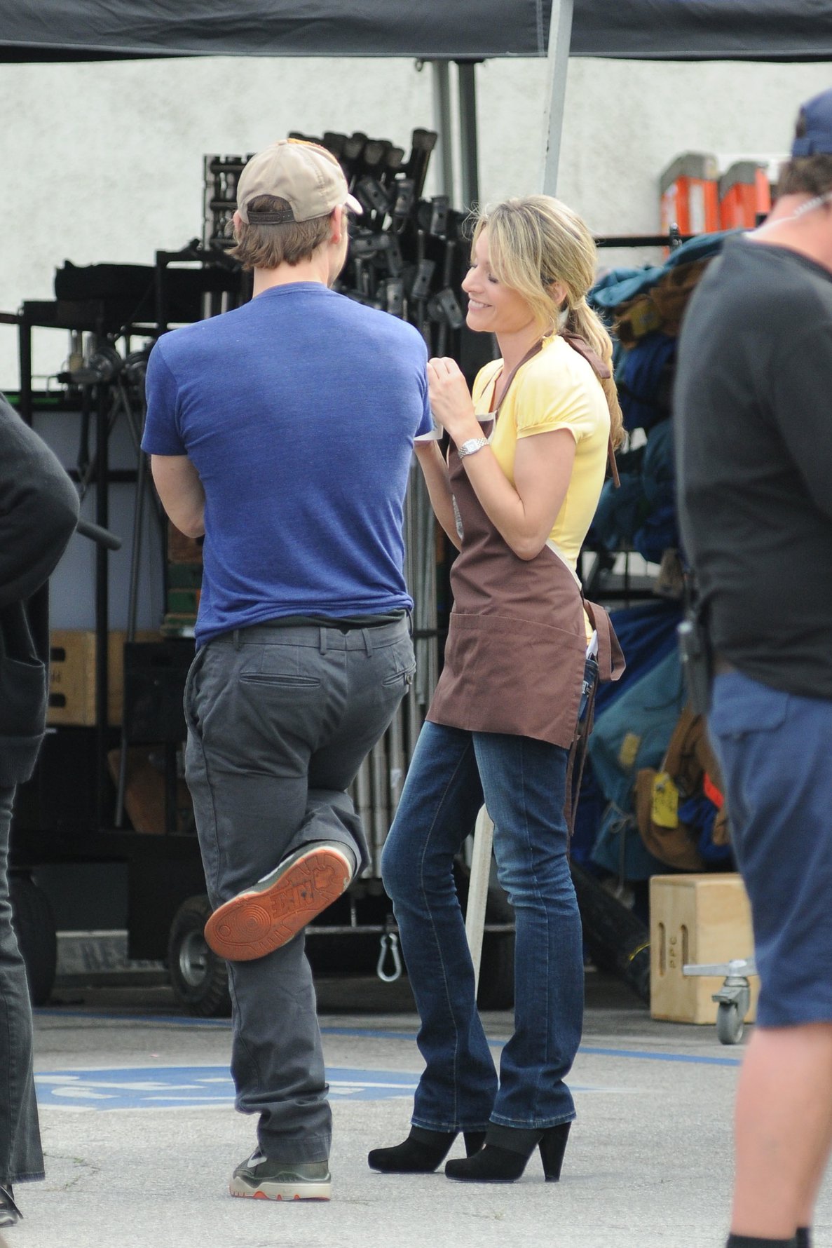 Jessalyn Gilsig on  Glee  set in L.A. - March 30, 2010  