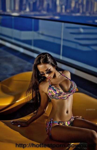 Ksenia Skardova in a bikini