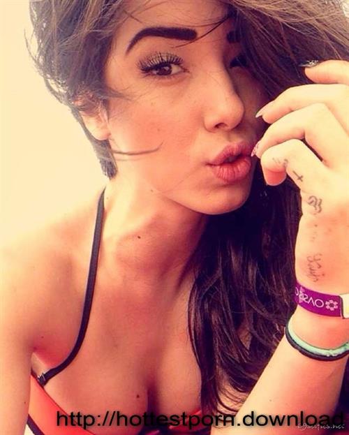 Anonymous in a bikini taking a selfie