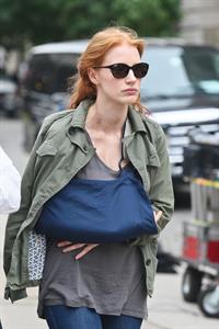 Jessica Chastain - The set of  The Disappearance of Eleanor Rigby  in New York City (13 Jul 2012)