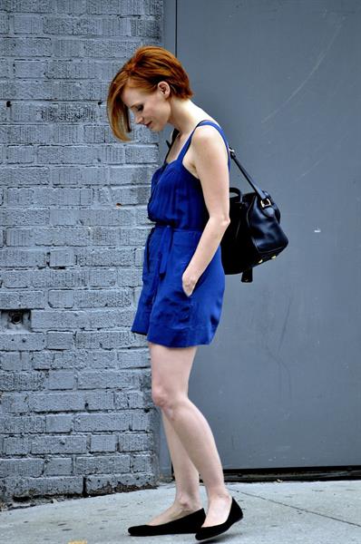 Jessica Chastain - The set of  The Disappearance of Eleanor Rigby  in New York City (13 Jul 2012)