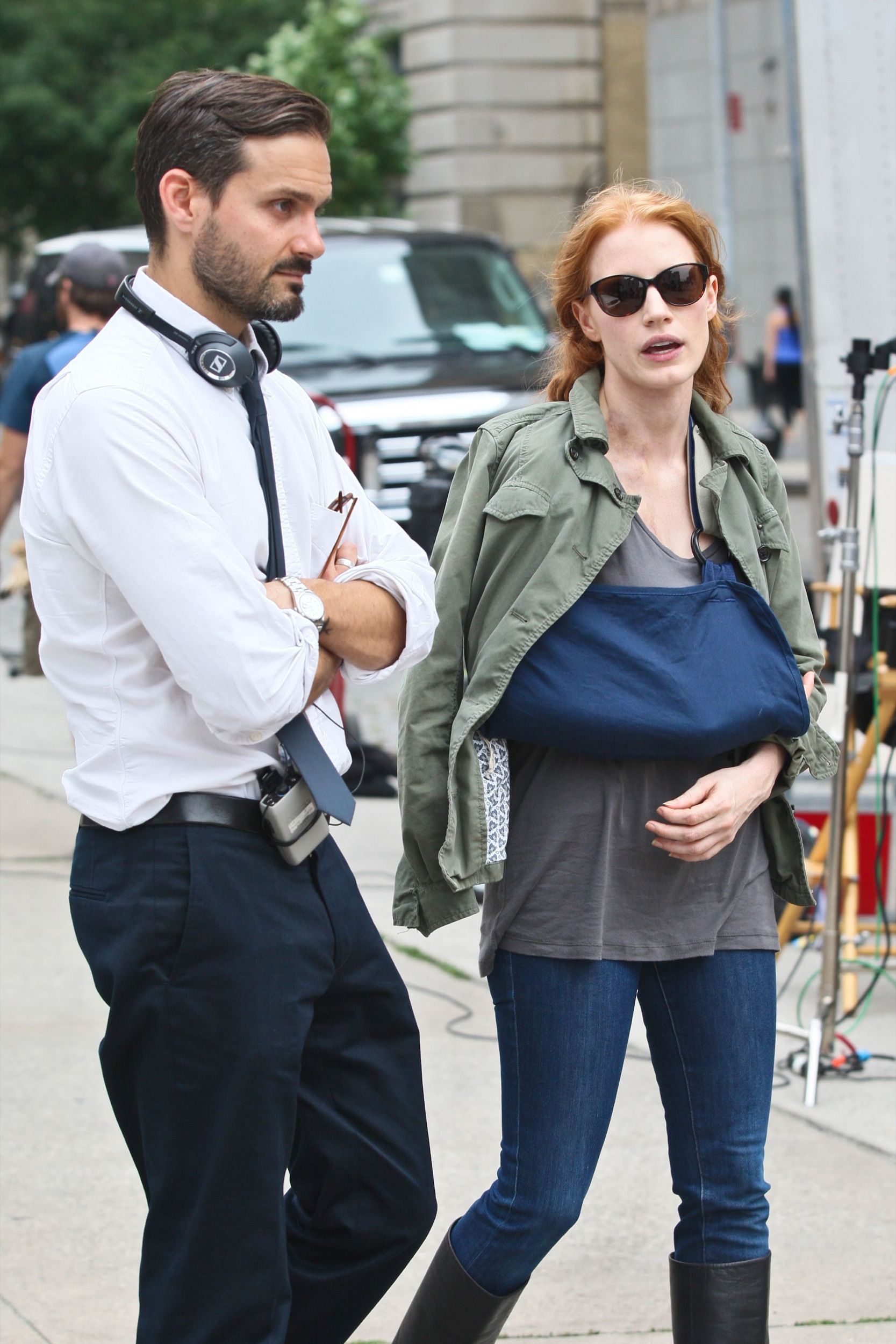 Jessica Chastain Pictures Jessica Chastain - The set of The Disappearance of Eleanor Rigby in New York City (13 Jul 2012)