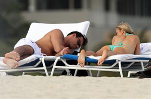 Joanna Krupa bikini candids on the beach in Miami 1/1/13 