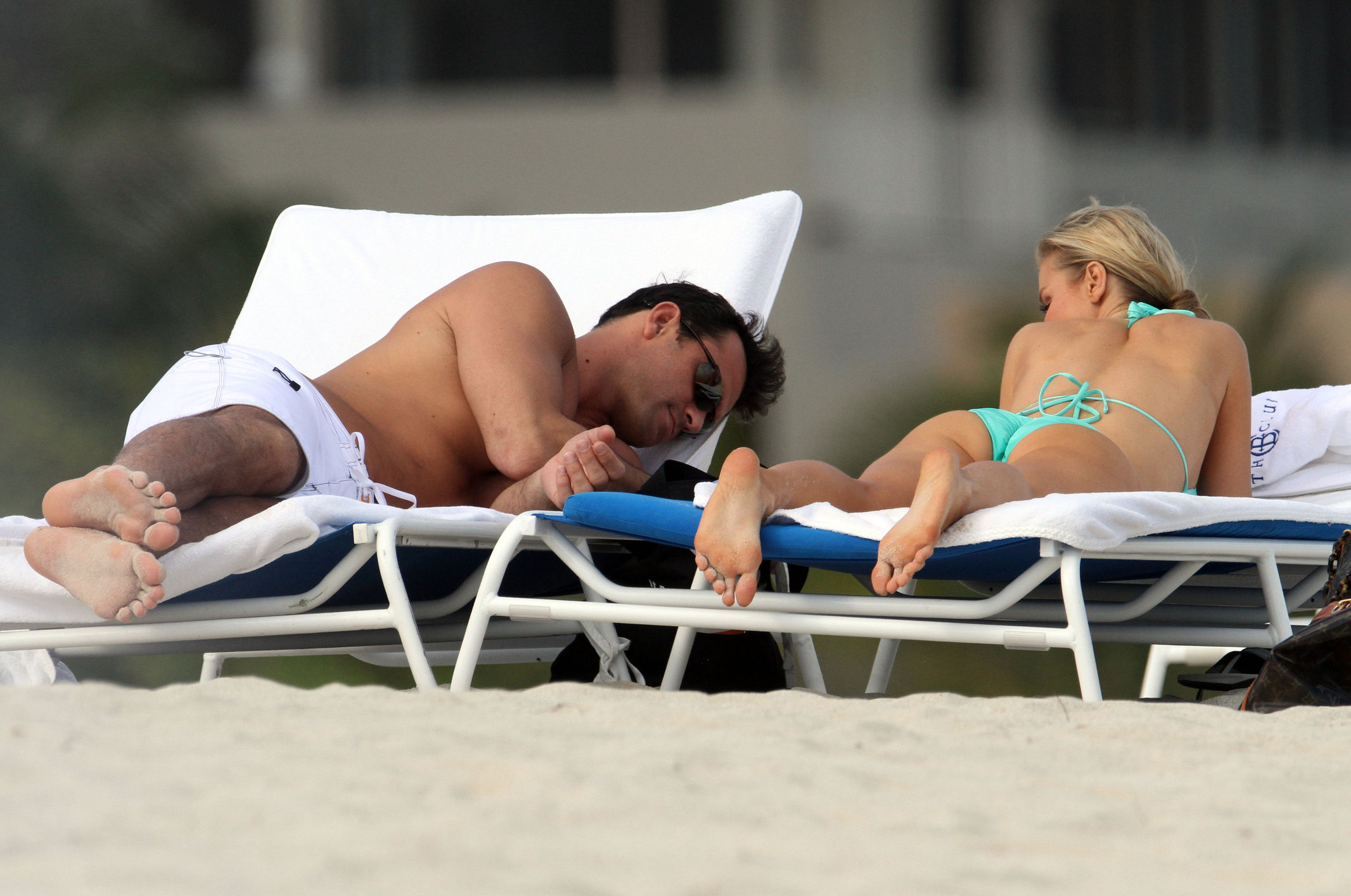 Joanna Krupa bikini candids on the beach in Miami 1/1/13 