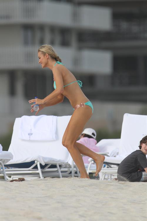 Joanna Krupa bikini candids on the beach in Miami 1/1/13 
