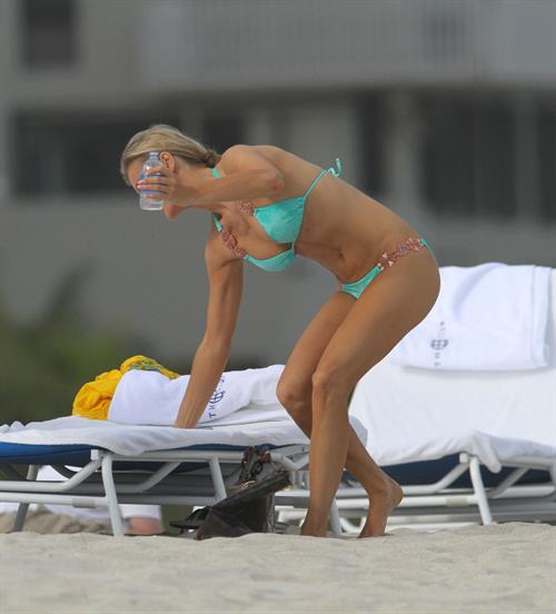 Joanna Krupa bikini candids on the beach in Miami 1/1/13 
