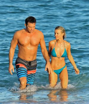 Joanna Krupa bikini candids on the beach in Miami 11/3/12