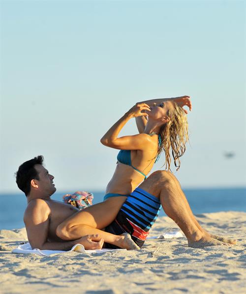 Joanna Krupa bikini candids on the beach in Miami 11/3/12
