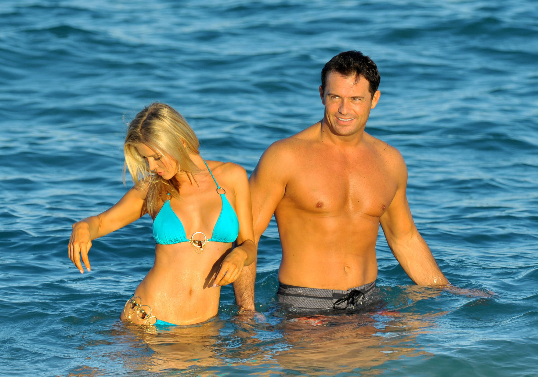 Joanna Krupa bikini candids on the beach in Miami 11/3/12