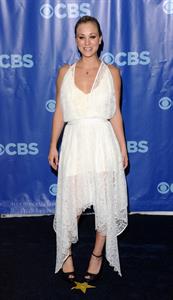 Kaley Cuoco CBS Upfront at the tent at Lincoln Center on May 18, 2011 