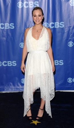 Kaley Cuoco CBS Upfront at the tent at Lincoln Center on May 18, 2011 