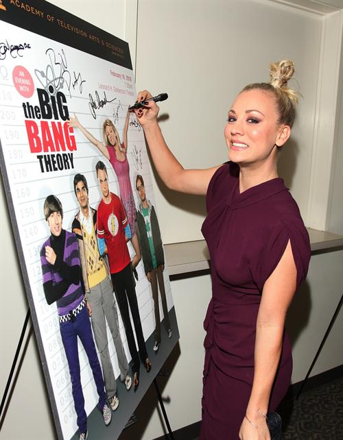 Kaley Cuoco attending the Academy of Television Arts Sciences at Leonard H Goldenson Theatre on February 18, 2010 