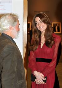 Kate Middleton Visits National Portraits Gallery in London on January 11, 2013