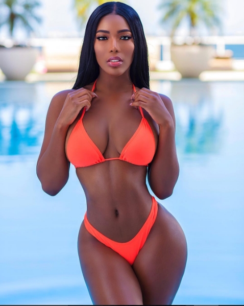 Monifa Jansen in a bikini