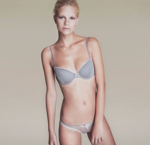 Nadine Leopold in lingerie