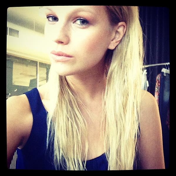 Nadine Leopold taking a selfie