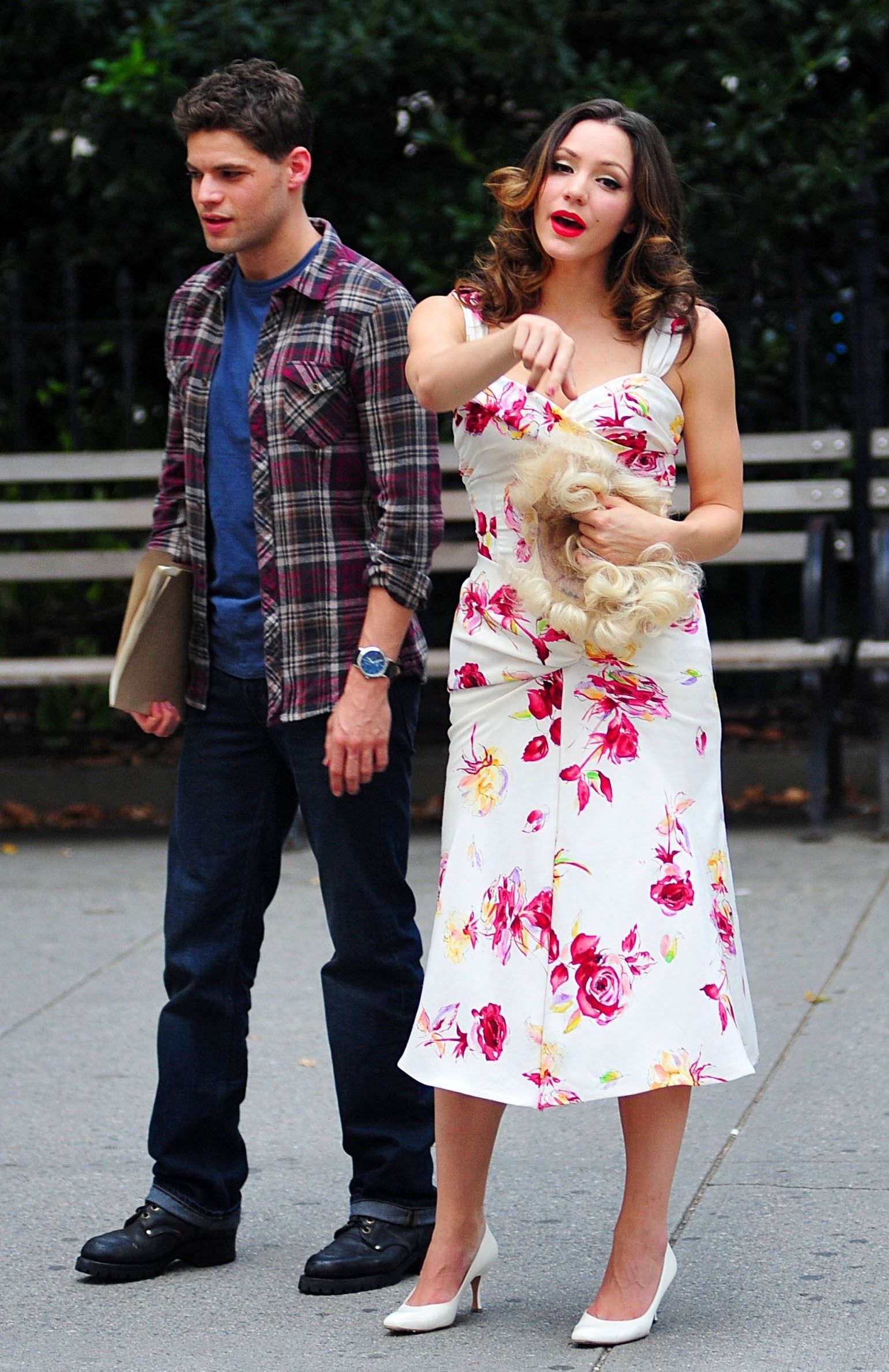 Katharine McPhee - On set of Smash in New York - August 17, 2012