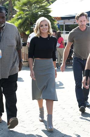 Katherine Jenkins Visits  Extra  at Universal Studios Hollywood in Los Angeles  Oct. 2, 2013 