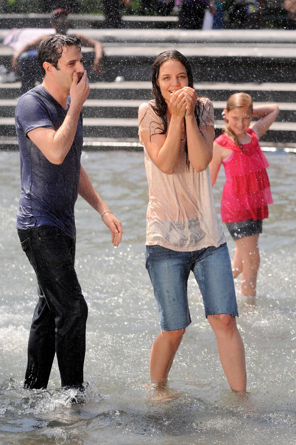 Katie Holmes Films  Mania Days  in Washington Square Park (May 21, 2013) 
