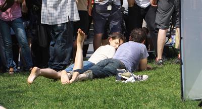Katie Holmes Films  Mania Days  in Washington Square Park (May 21, 2013) 