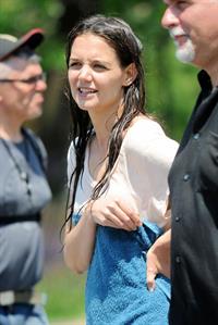 Katie Holmes Films  Mania Days  in Washington Square Park (May 21, 2013) 