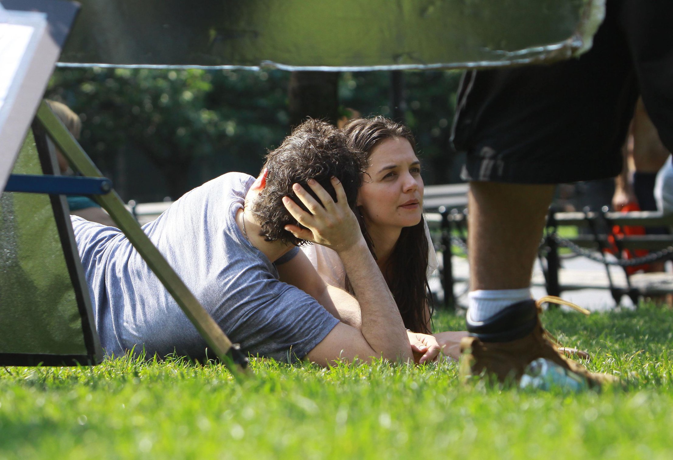 Katie Holmes Films  Mania Days  in Washington Square Park (May 21, 2013) 