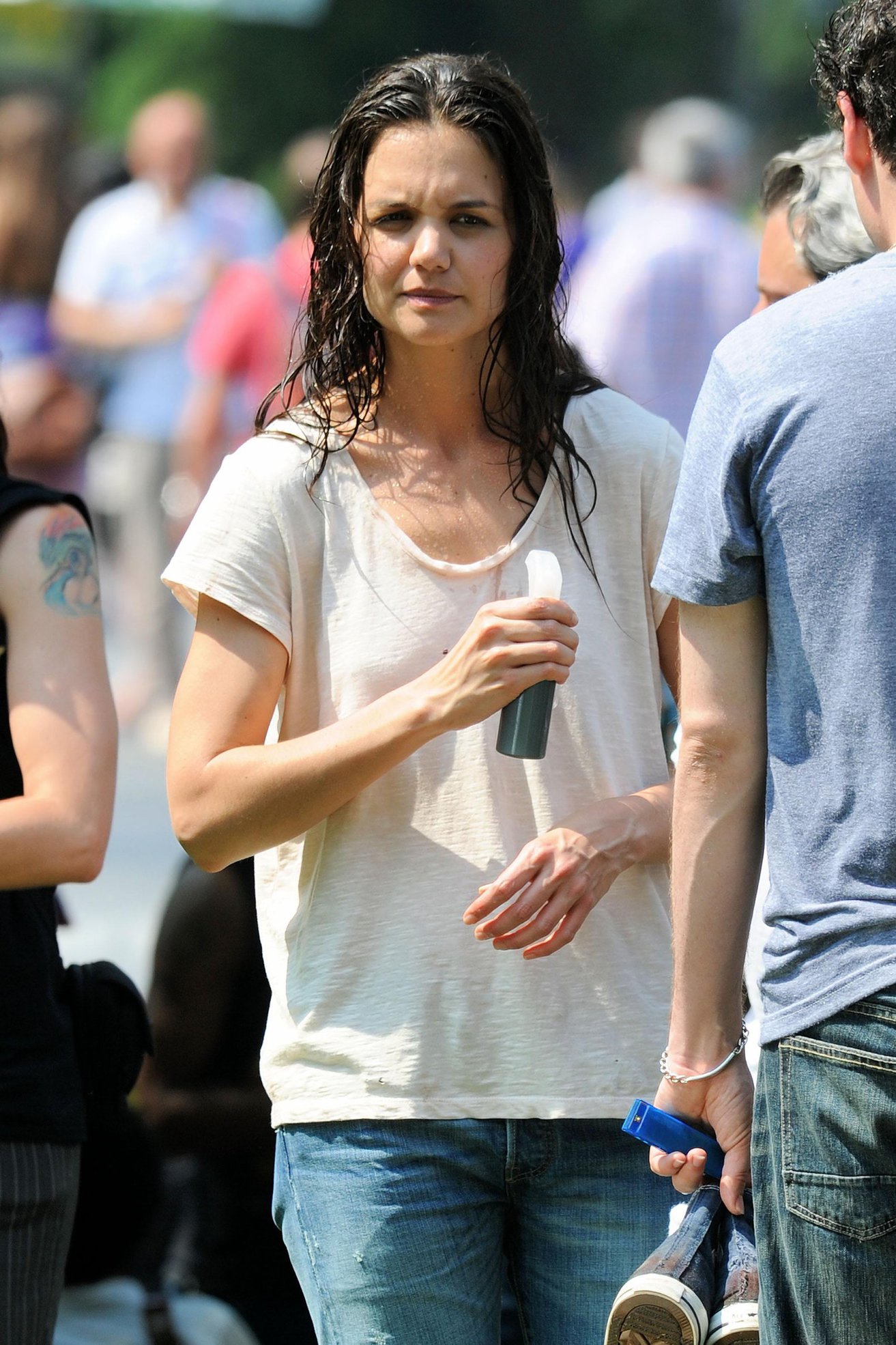 Katie Holmes Films  Mania Days  in Washington Square Park (May 21, 2013) 