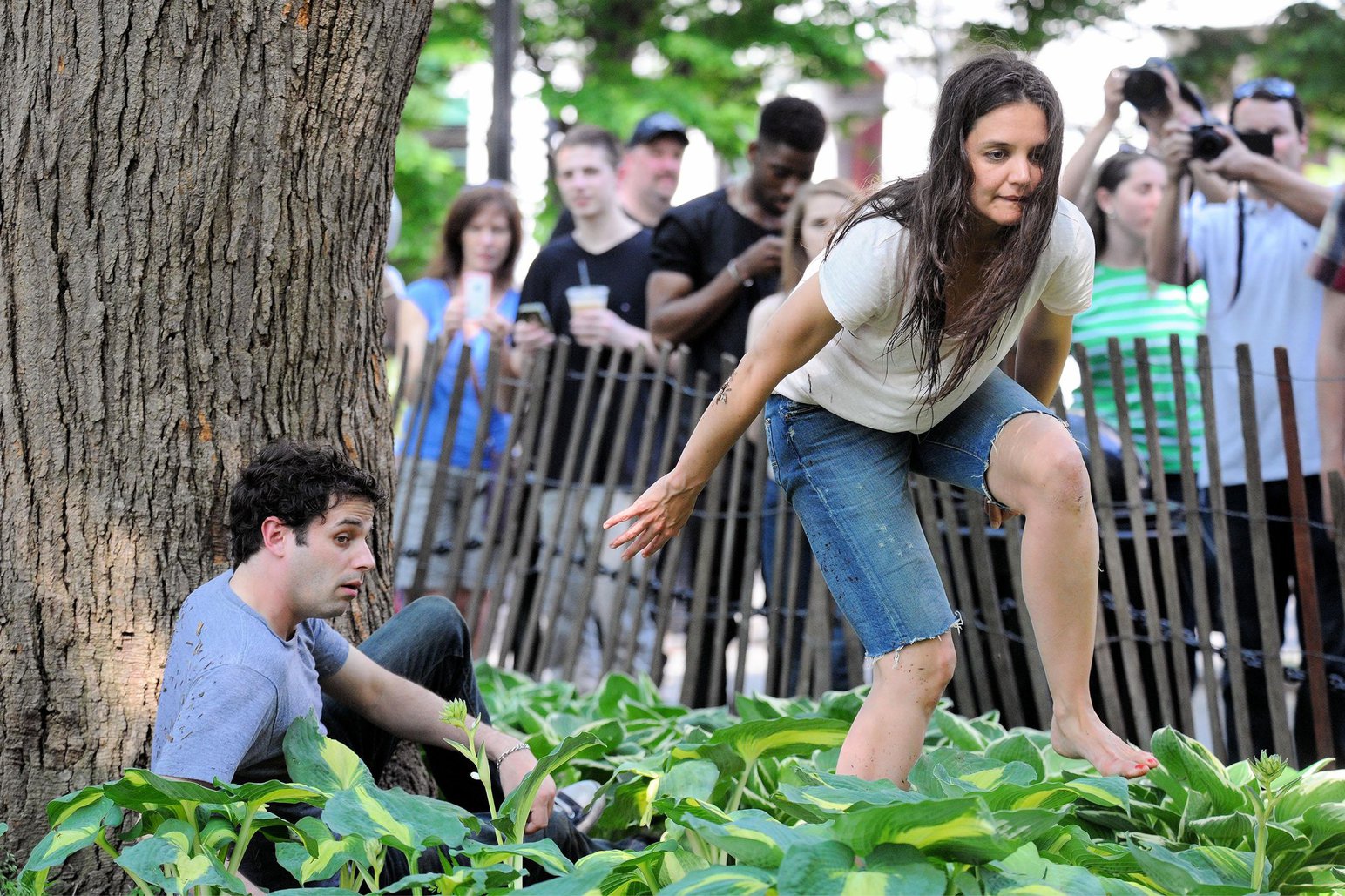 Katie Holmes Films  Mania Days  in Washington Square Park (May 21, 2013) 