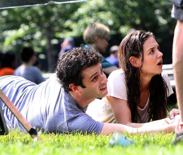 Katie Holmes Films  Mania Days  in Washington Square Park (May 21, 2013) 