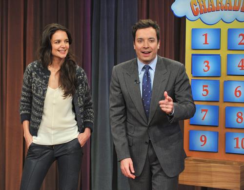 Katie Holmes Late Night with Jimmy Fallon in New York 11/15/12 
