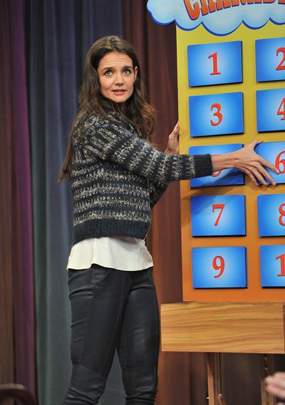 Katie Holmes Late Night with Jimmy Fallon in New York 11/15/12 