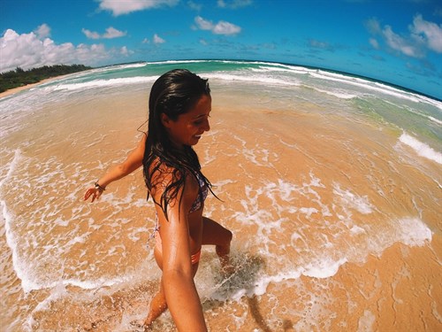 Malia Manuel in a bikini