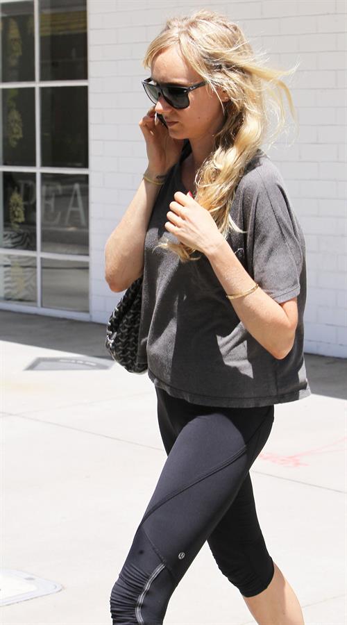 Kimberly Stewart spotted after workout in South Los Angeles on May 30, 2013