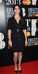 Lana Del Rey Attends the 2013 BRIT Awards at the O2 Arena in London on February 20, 2013