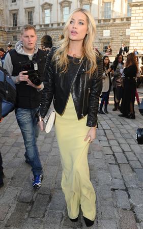 Laura Whitmore London Fashion Week, Feb 19, 2013 