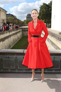 Leelee Sobieski at Christian Dior fashion show Paris 9/28/12 