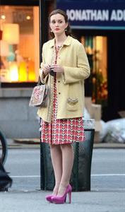Leighton Meester - On the set of Gossip Girl in New York - August 28, 2012